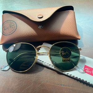 Ray-Ban Round Metal - Green + Gold